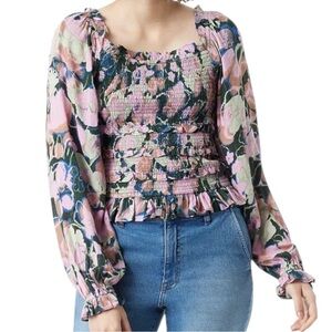 Sam Edelman Misha Smocked Ruffle Top
